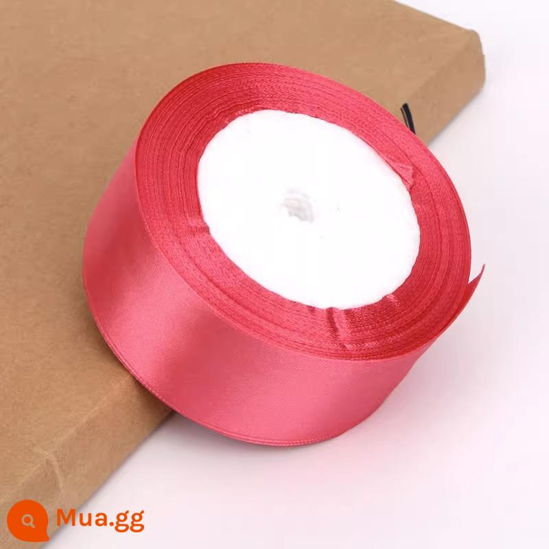 4Cm Ruy Băng Hoa Hoa Hồng Trang Trí Handmade DIY Dây Bện Tặng Ruy Băng Đỏ Nơ Satin - Màu hồng (ba cuộn bất kỳ có giá 3,5 nhân dân tệ mỗi cuộn)