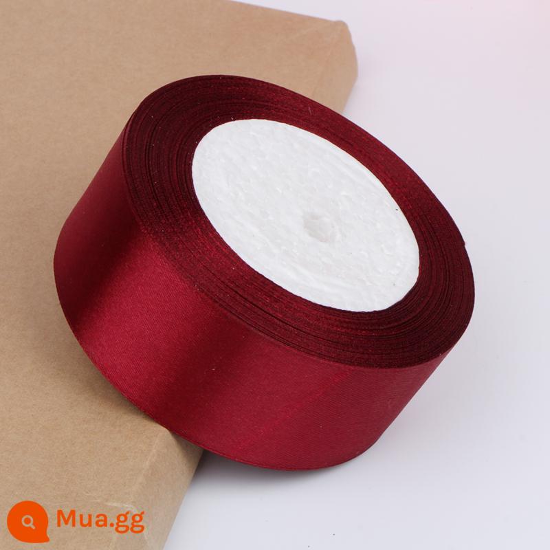 4Cm Ruy Băng Hoa Hoa Hồng Trang Trí Handmade DIY Dây Bện Tặng Ruy Băng Đỏ Nơ Satin - Burgundy (ba cuộn bất kỳ có giá 3,5 nhân dân tệ mỗi cuộn)