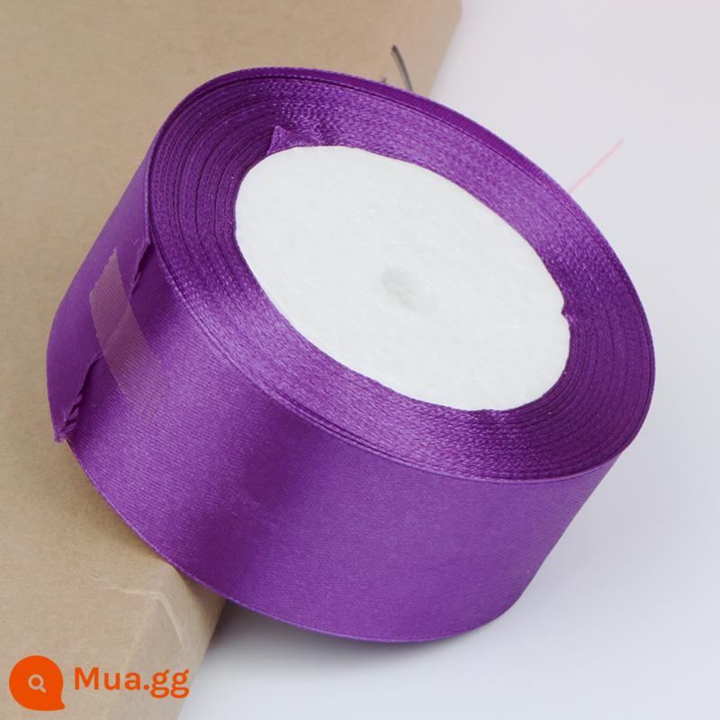 4Cm Ruy Băng Hoa Hoa Hồng Trang Trí Handmade DIY Dây Bện Tặng Ruy Băng Đỏ Nơ Satin - Màu tím (ba cuộn bất kỳ có giá 3,5 nhân dân tệ mỗi cuộn)