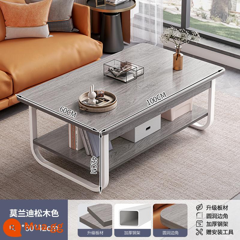 Bàn cà phê căn hộ nhỏ bàn cho thuê nhà đơn giản hiện đại tối giản sofa bên một vài phòng khách đơn giản bàn cà phê gia đình bàn trà - [Chất lượng không thay đổi⚡Giảm 10 nhân dân tệ] 100 * 60 * 42cm Màu thông Morandi