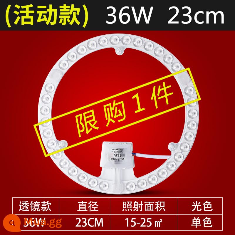 Đèn LED âm trần bấc chuyển đổi bảng đèn tròn thay thế đèn ống bóng đèn tiết kiệm năng lượng đèn bảng điều khiển đèn hạt dải đèn miếng dán - [Mẫu siêu sáng] Mẫu tổ ong 36W ánh sáng trắng Φ23cm số lượng có hạn 1 chiếc