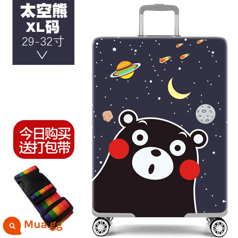 Đàn hồi vali bảo vệ xe đẩy va li che bụi túi 20 inch 24 inch 28 inch dày chống mài mòn - Space Bear XL size 29-32 inch