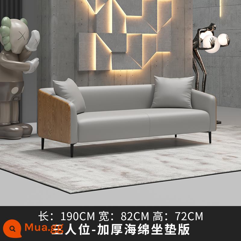 SF Miễn Phí Vận Chuyển Sofa Văn Phòng Kinh Doanh Đơn Giản Bàn Kết Hợp Bộ Hiện Đại Tiếp Tân Đơn Giải Trí Phòng Tiếp Tân - Ba chỗ ngồi màu xám nhạt [đệm ghế xốp dày]