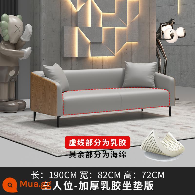 SF Miễn Phí Vận Chuyển Sofa Văn Phòng Kinh Doanh Đơn Giản Bàn Kết Hợp Bộ Hiện Đại Tiếp Tân Đơn Giải Trí Phòng Tiếp Tân - Xe ba chỗ màu xám nhạt [đệm ghế cao su]