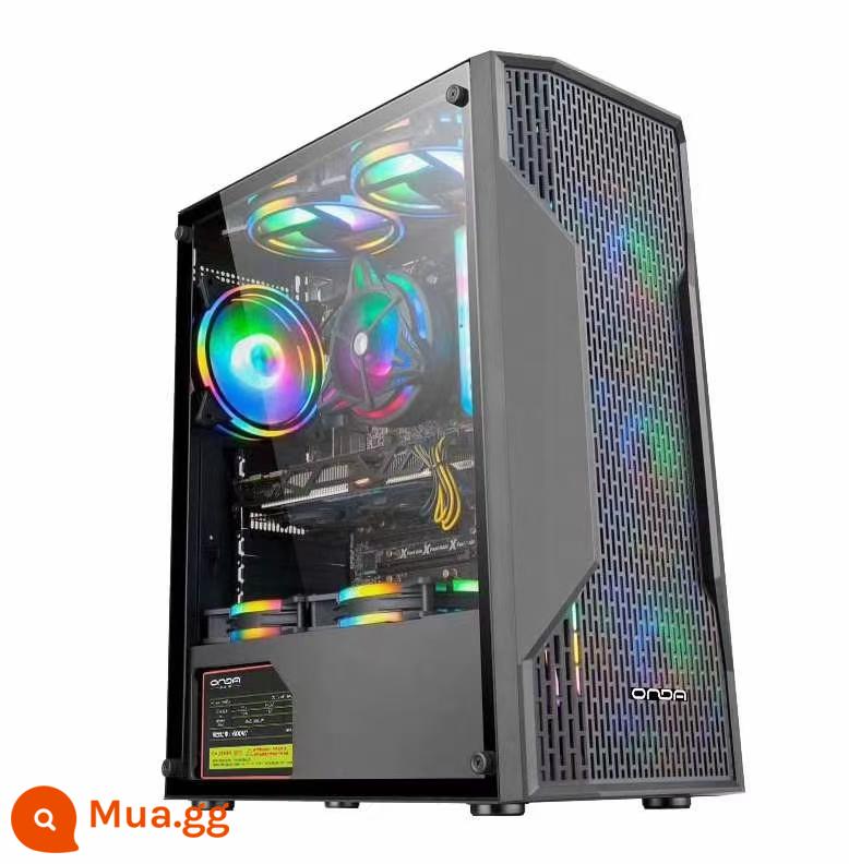 Tích lũy cho EVESKY Titan Pro máy tính để bàn toàn mặt trong suốt trò chơi làm mát bằng nước ATX bảng lớn ốp lưng chính - Chúa phù hộ-Đen