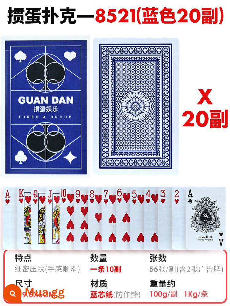 Sỉ full box 100 đôi xi cao cấp custom xi 3a xi chữ to chất lượng cao - Poker đập trứng màu xanh mới (20 đôi)