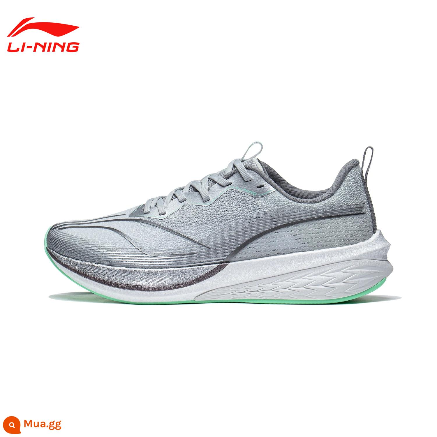 Giày chạy bộ Li Ning Chitu 5PRO dành cho nam và nữ mùa thu đông siêu nhẹ chống thấm nước thoáng khí chống sốc giày thể thao chuyên nghiệp - [Thỏ đực đỏ 6pro mùa thu] T013-14 Xám nhạt