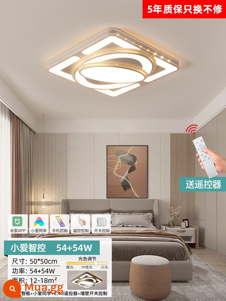 Đèn trần LED Đèn phòng khách đơn giản và hiện đại - Điều khiển từ xa Universe 50*50 cm + ứng dụng + bạn cùng lớp Xiaoai 54W