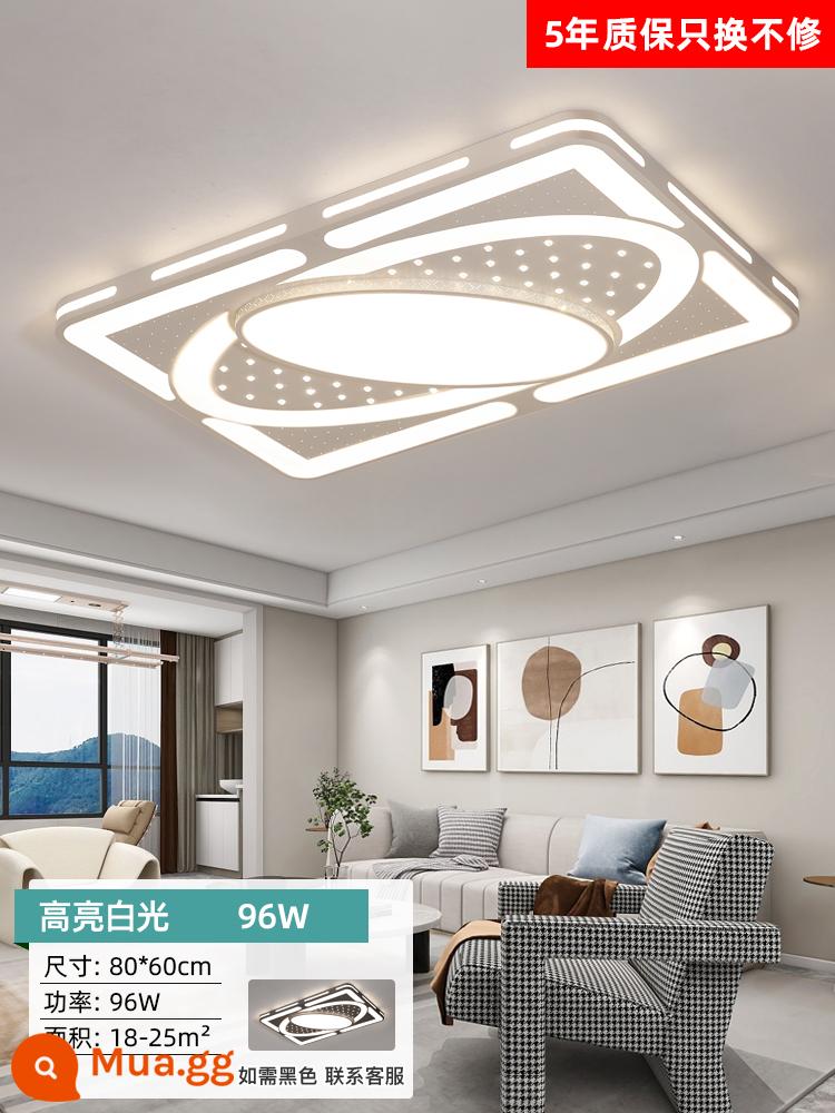 Đèn trần LED Đèn phòng khách đơn giản và hiện đại - Bầu trời đầy sao 80*60cm ánh sáng trắng độ sáng cao 96W