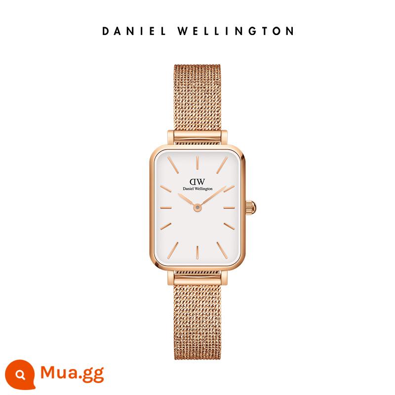 Đồng hồ dw nữ dòng QUADRO retro đồng hồ vuông nhỏ thạch anh nhỏ màu xanh lá cây đồng hồ Daniel Wellington hàng đầu cửa hàng - Hoa hồng vàng