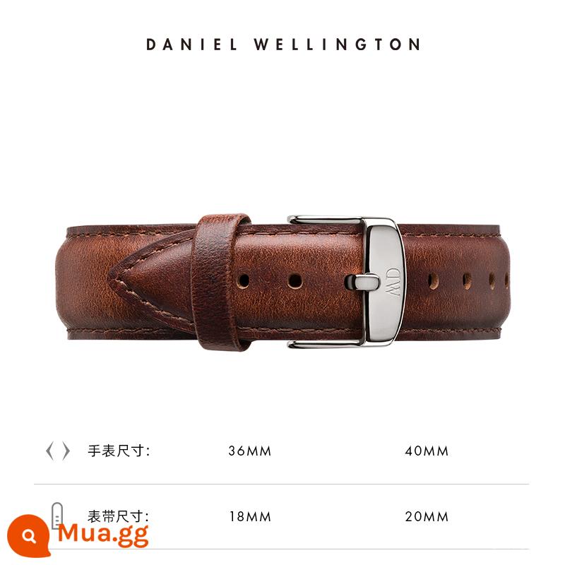 Dây đeo đồng hồ dw Dòng CLASSIC dây da khóa chốt 18/20mm Daniel Wellington Flagship Store - S màu nâu sáng