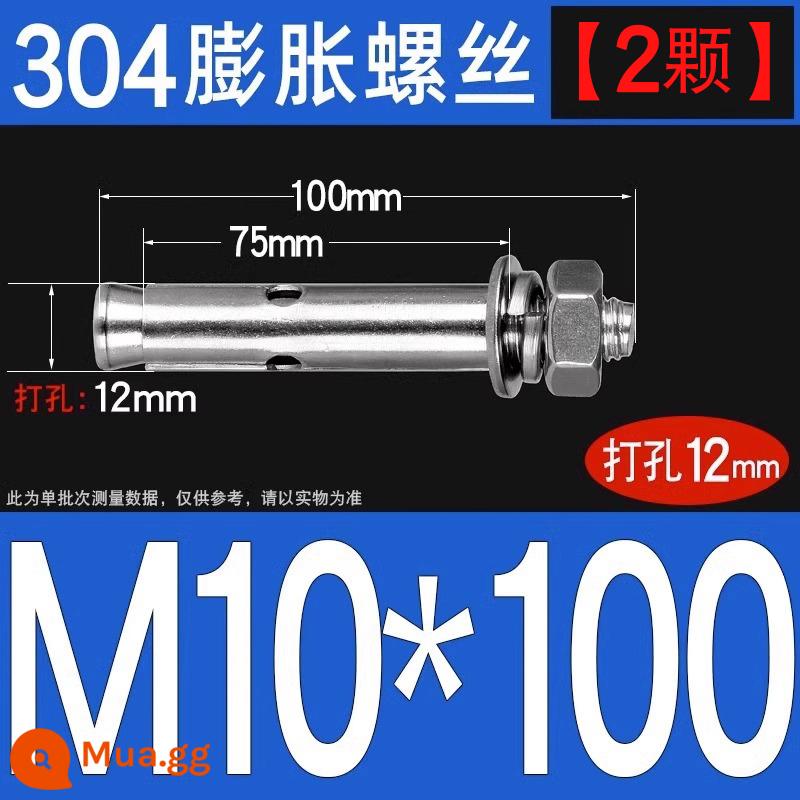 Vít nở kéo sắt mạ kẽm ống nổ vít neo Vít nở M6M8M10M12M14M16M18M20 - 304-M10*100[2 chiếc]