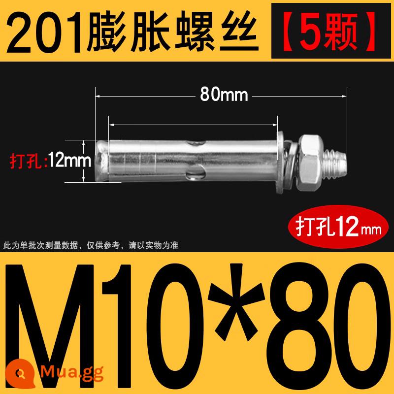 Vít nở kéo sắt mạ kẽm ống nổ vít neo Vít nở M6M8M10M12M14M16M18M20 - 201-M10*80[5 cái]