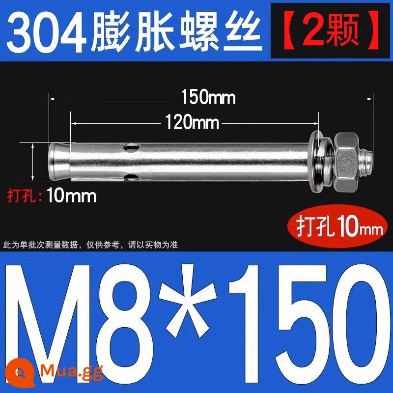 Vít nở kéo sắt mạ kẽm ống nổ vít neo Vít nở M6M8M10M12M14M16M18M20 - 304-M8*150[2 chiếc]