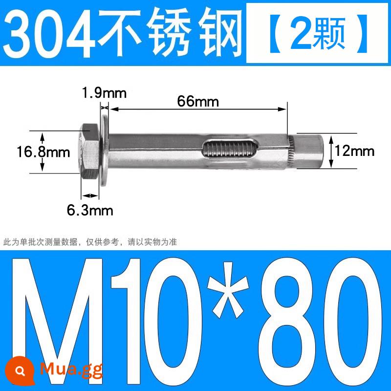 Vít nở kéo sắt mạ kẽm ống nổ vít neo Vít nở M6M8M10M12M14M16M18M20 - 304 lục giác M10*80[2 cái]