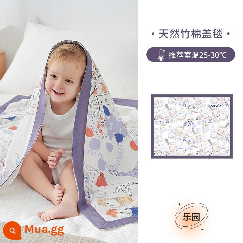 Châu Âu Mang Thai Sợi Tre Chăn Ga Chăn Chăn Cho Bé Sơ Sinh Tre Cotton Băng Lụa Chăn Trẻ Em Điều Hòa Mùa Hè Thoáng Mát Chần Gòn - Thiên Đường (140cm*110cm)