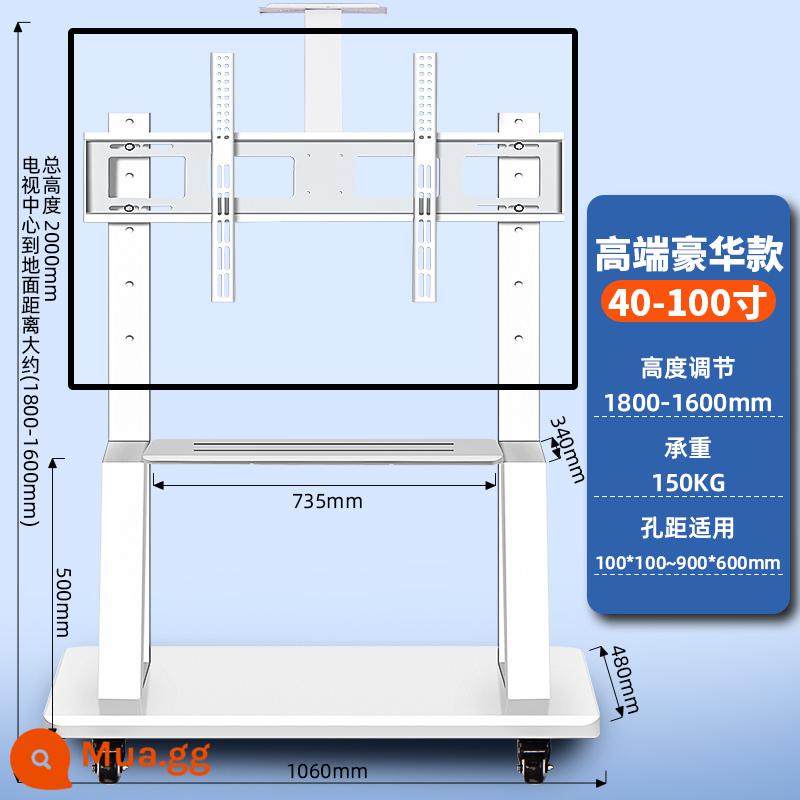 Giá đỡ TV đa năng giá đỡ màn hình đa năng xe đẩy giảng dạy Tất cả các giá đỡ có thể tháo rời - Mô hình sang trọng dày và mở rộng 50-100 inch