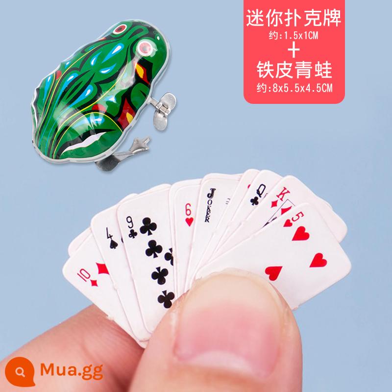 Trẻ Em Bỏ Túi Mini Chơi Bài Dễ Thương Xếp Hình Nhỏ Solitaire Cha Mẹ Và Con Trò Chơi Máy Tính Douyin Đồ Chơi Tương Tác - Bộ bài mini + ếch thiếc