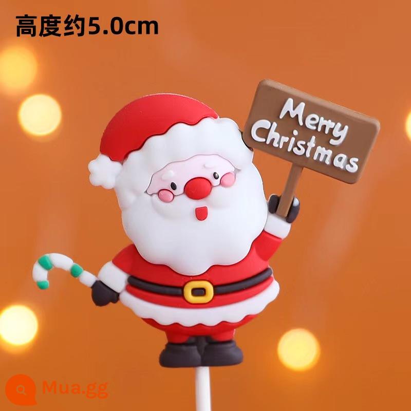 Internet nổi tiếng Giáng Sinh trong suốt di động xô trang trí bánh Ông Già Noel nai sừng tấm kem dâu xô món tráng miệng hộp đóng gói - dưa hấu đỏ