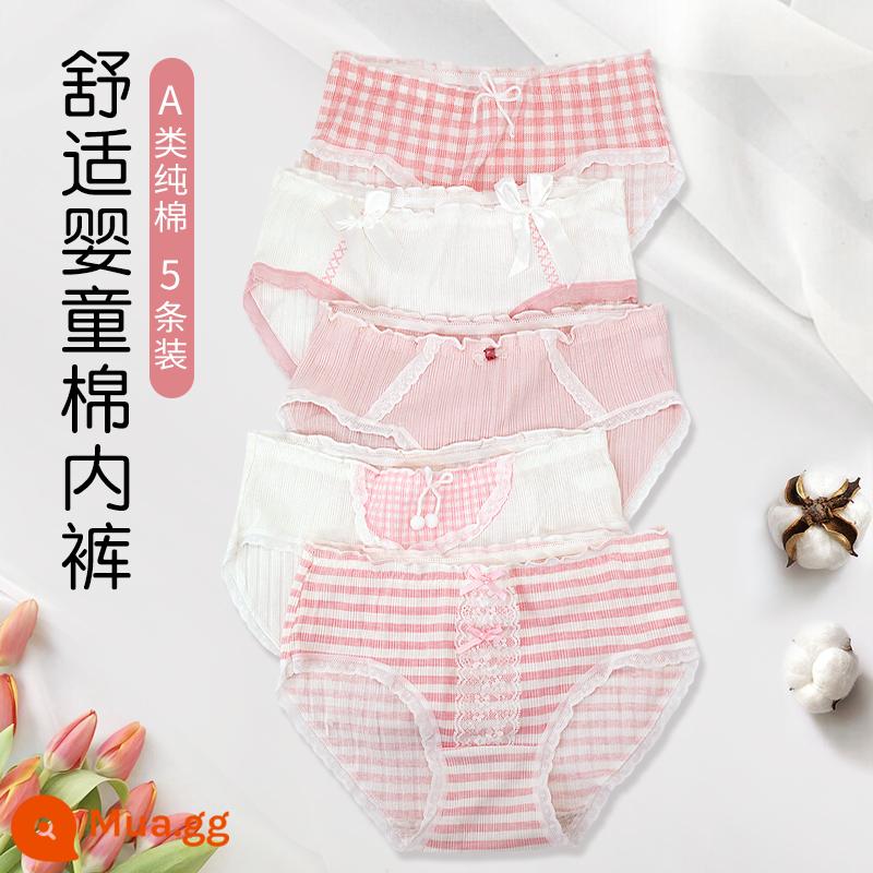 Quần lót bé gái, quần sịp cotton trẻ em, quần sịp cotton bé gái lớn, quần lót bé gái, quần an toàn học sinh pp, quần short - 99892[5 gói]