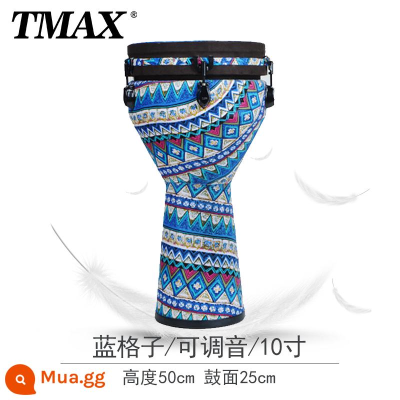 TMAX Mans 8.5 inch trẻ em Châu Phi trống 10 inch PVC trưởng thành mới bắt đầu Lệ Giang 12 inch chơi trống lục lạc chuyên nghiệp - Model lưới xanh 10 inch tiêu chuẩn có thể điều chỉnh âm thanh