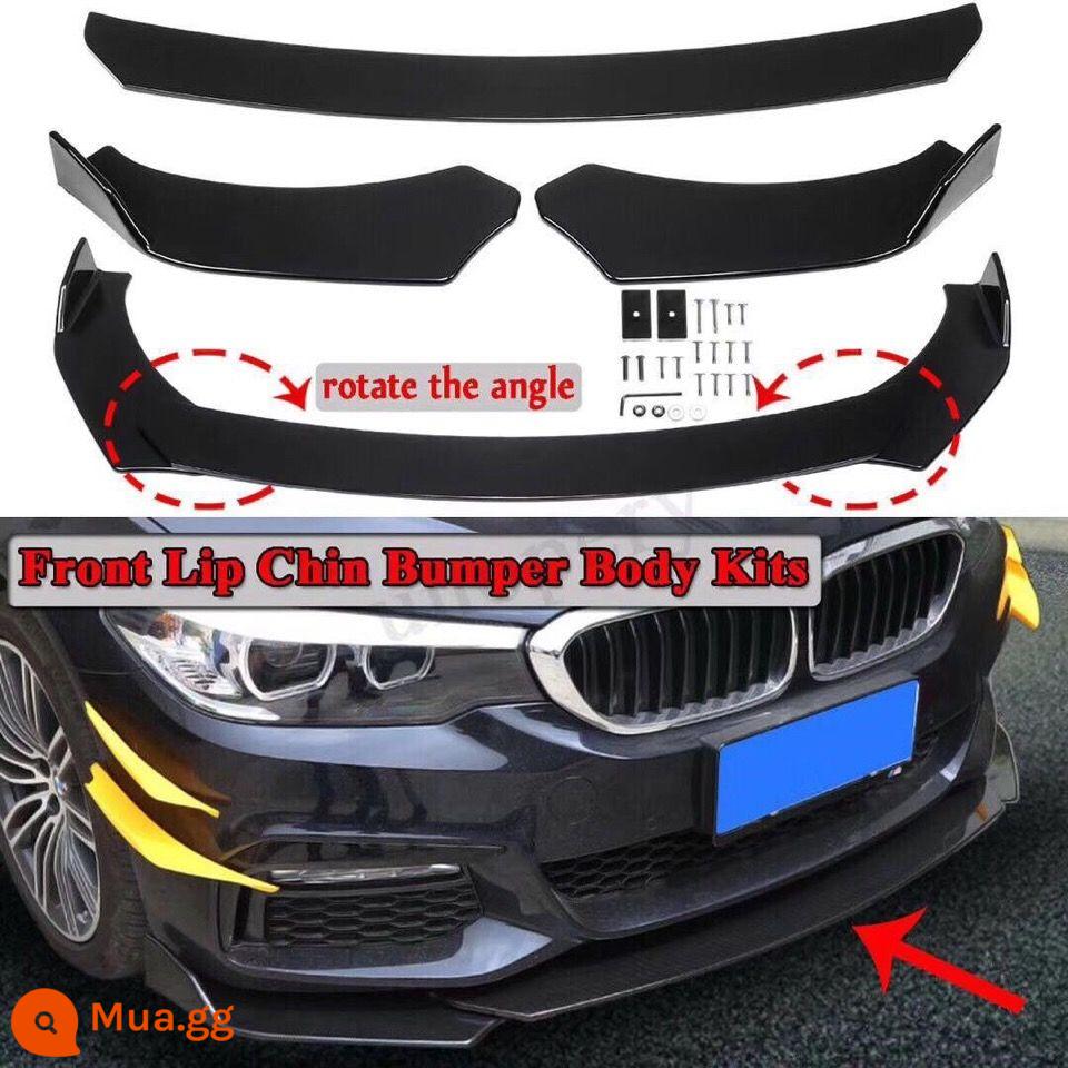 Xe nói chung phía trước xẻng ba tầng sedan hatchback xẻng phía trước xe môi trước cằm phía trước vòm nhỏ sửa đổi vòm nhỏ - Xẻng tròn đa năng phía trước màu đen bóng