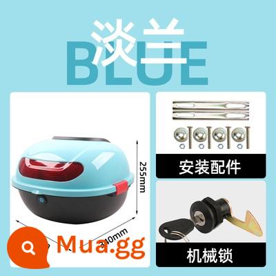 Vua Rùa xe điện cốp xe đa năng dày lớn xe điện bàn đạp xe máy hộp bảo quản hộp dụng cụ đuôi hộp - Màu xanh nhạt