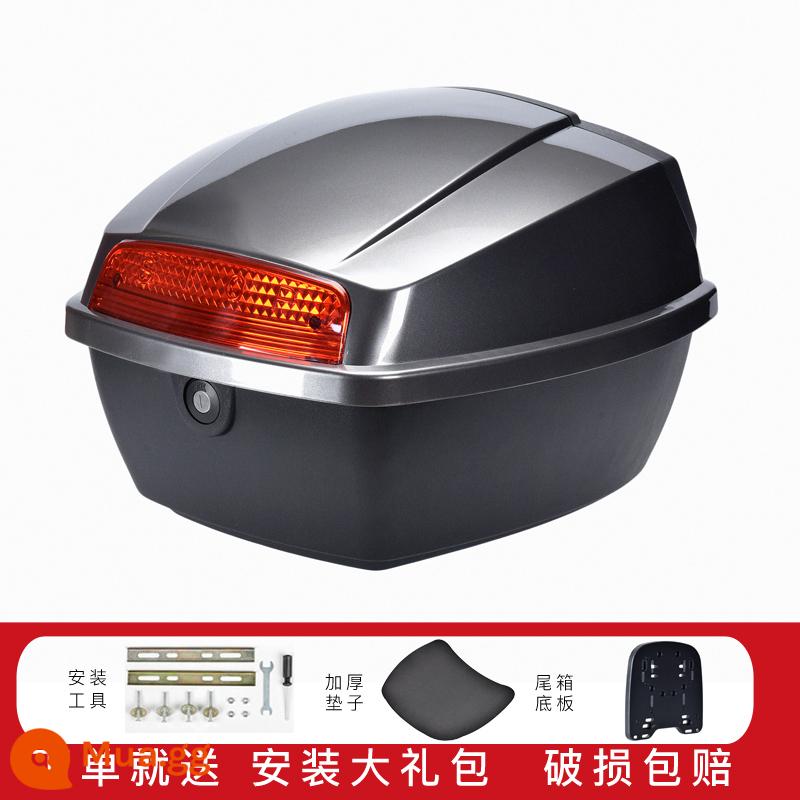 Xe điện cốp xe đa năng Yardi Emma Tailing Luyuan dày xe điện lớn bàn đạp xe máy cốp xe - Honda màu xám+tấm đế+dụng cụ