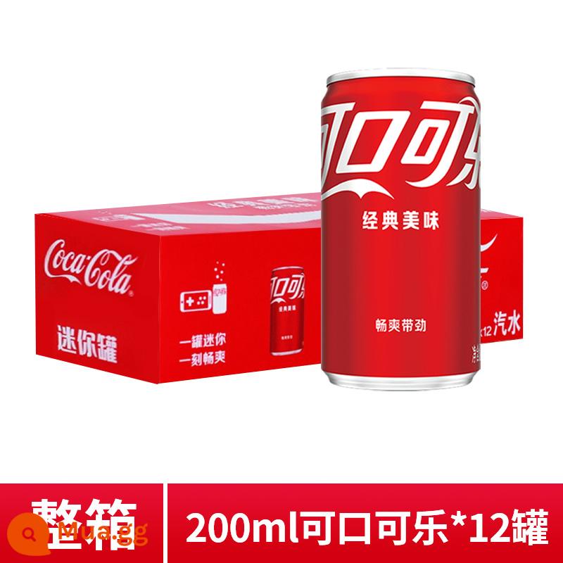 Coca-Cola Coke Zero 200ml mini 12 lon nước ngọt không đường Sprite Fanta soda có ga nguyên hộp - [Hộp đầy đủ] Coke Classic 200ml*12 lon