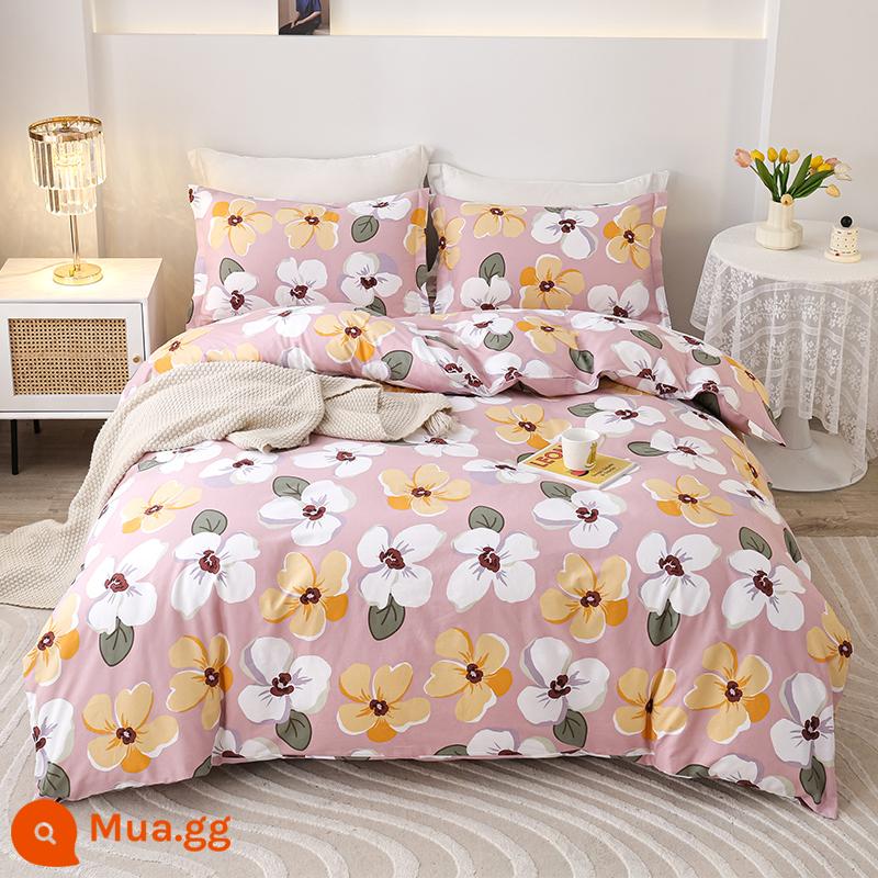 Chăn bông nguyên chất vỏ chăn đơn vỏ chăn cotton đơn 150x200x230 ký túc xá đơn 1.5m chăn đơn trẻ em - năm hồng