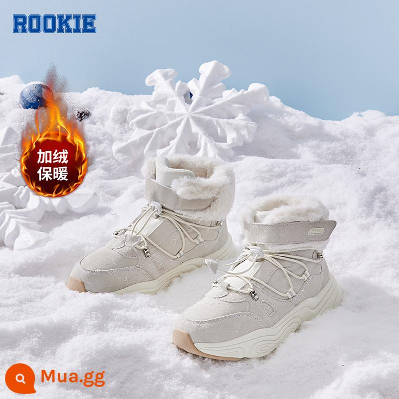 Giày trẻ em tân binh Girls Boots Snow Boots Warm Boot 2022 New Girls Bắn thuyền giày giày bông - Be