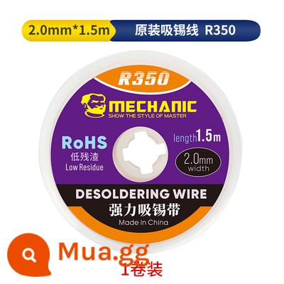 Ban đầu bảo trì người đàn ông R350 hút thiếc vành đai dư lượng hấp phụ nhanh chóng làm sạch mối hàn liên thiếc loại bỏ xỉ pcb bo mạch chủ hút dòng thiếc - R350-2MM rộng * dài 1,5 mét