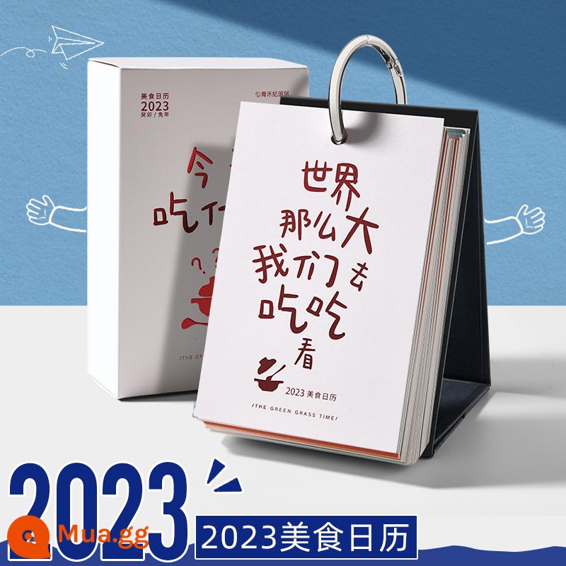 lịch để bàn 2023 trang trí máy tính để bàn notepad lịch 2022 sáng tạo kế hoạch tùy chỉnh đơn giản lịch bấm lỗ lịch năm con thỏ này lịch văn phòng công ty mini dễ thương - (Hộp Quà) Lịch Ẩm Thực 2023