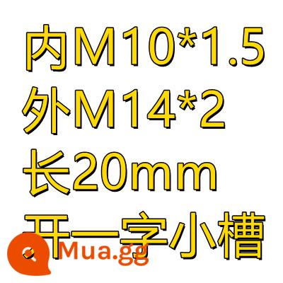 Ống bọc vít bằng thép không gỉ Ống chuyển đổi ren đai ốc răng bên trong và bên ngoài có đường kính thay đổi nắp răng rắn M12 đến M8 đến M6 M6 đến M4 - Có rãnh M10*M14*L20