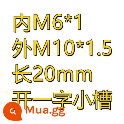 Ống bọc vít bằng thép không gỉ Ống chuyển đổi ren đai ốc răng bên trong và bên ngoài có đường kính thay đổi nắp răng rắn M12 đến M8 đến M6 M6 đến M4 - Rãnh M6*M10*L20