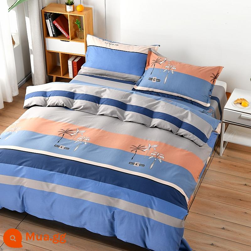 Cotton nguyên chất vỏ chăn đơn mảnh 180x200x230 đôi vỏ chăn 100 cotton đơn đơn giản 1.5m mùa thu chăn ga gối - phong cách nhiệt đới