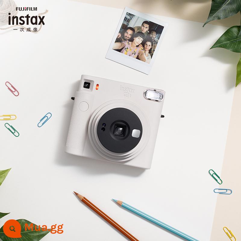 Gói máy ảnh phim chụp ảnh một lần Fuji instax SQ1 với giấy ảnh Polaroid Giấy ảnh vuông vuông - SQ1 mica trắng