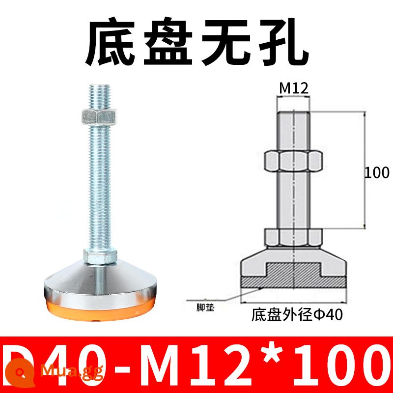 Nặng chân cốc cố định chân thép carbon chống trượt kim loại vít điều chỉnh máy chân m12 hỗ trợ điều chỉnh chân m16 - 40-12x100