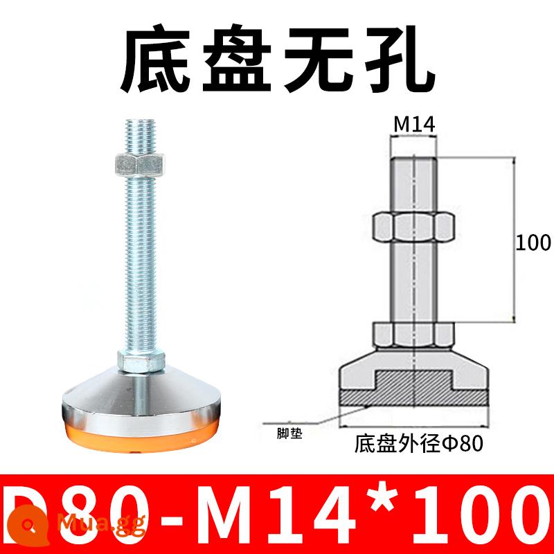 Nặng chân cốc cố định chân thép carbon chống trượt kim loại vít điều chỉnh máy chân m12 hỗ trợ điều chỉnh chân m16 - Hoa hồng đỏ 80-14x100