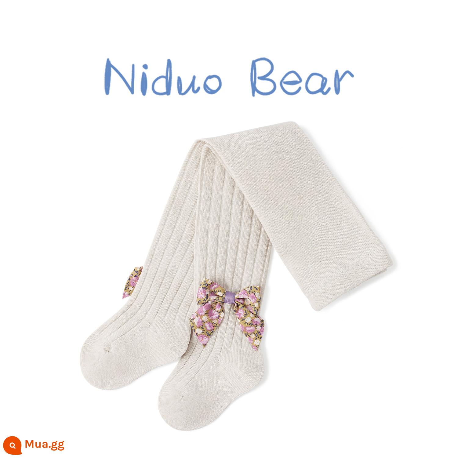 Nidobear 2022 Bé Gái Quần Xuân Thu Quần Legging Trẻ Em Quần Bé Ống Dài Quần Cotton Nguyên Chất - SL122 màu xám sương mù