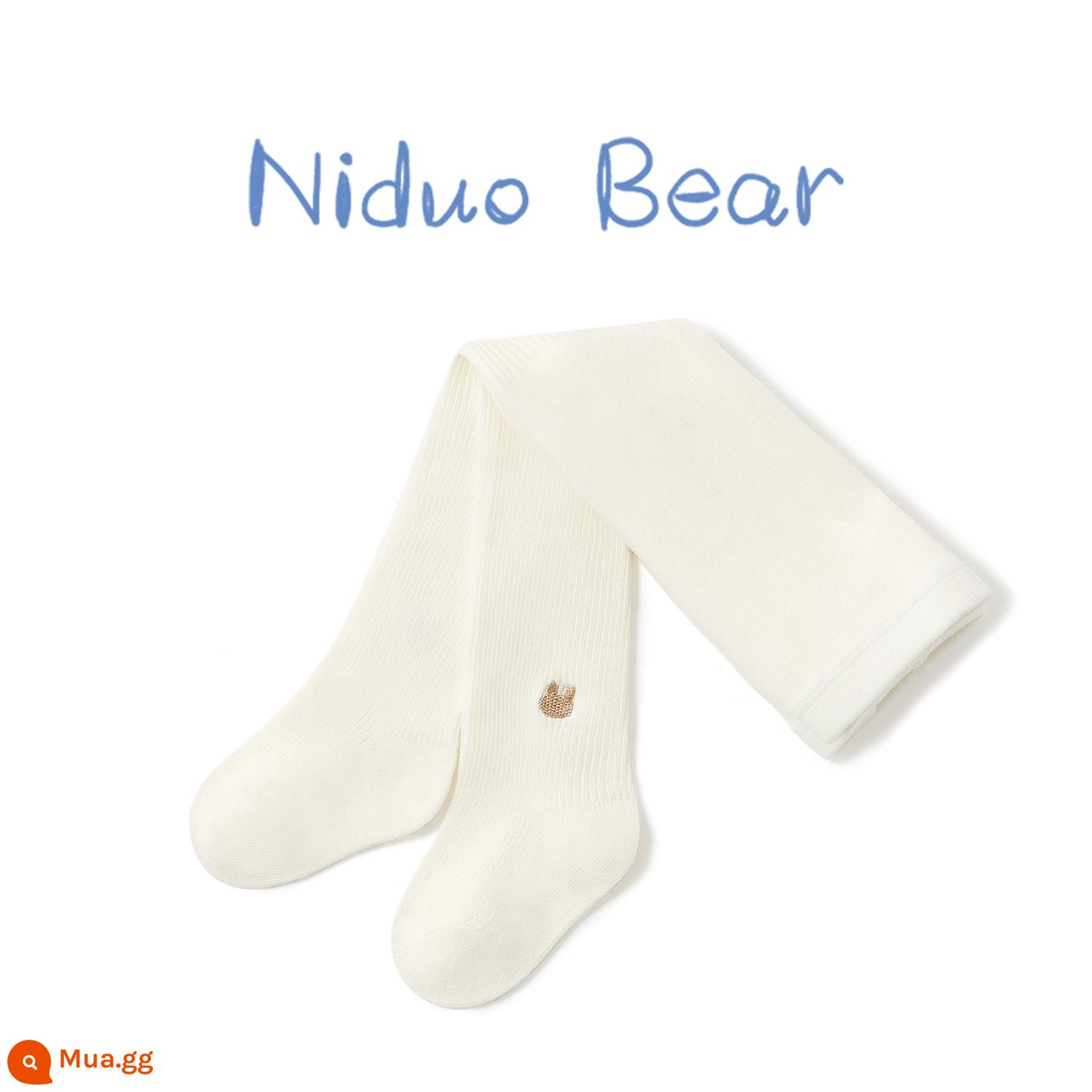 Nidobear 2022 Bé Gái Quần Xuân Thu Quần Legging Trẻ Em Quần Bé Ống Dài Quần Cotton Nguyên Chất - WL112 màu trắng