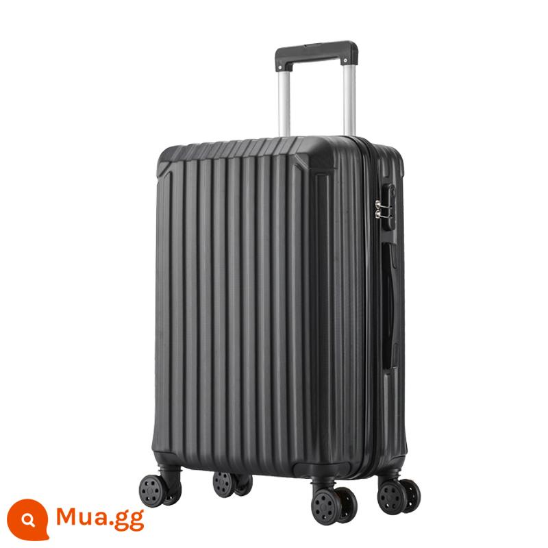 Vali xe đẩy bé trai công suất lớn nữ du lịch mật khẩu hộp da 20 inch bánh xe phổ thông sinh viên 24 inch 28 inch - Màu đen quý phái chống trầy xước