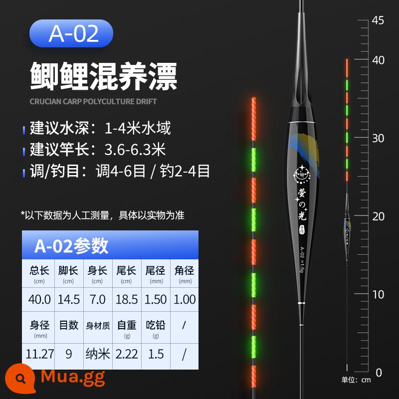 Trộm cá hiện vật điện tử trôi dạt ngày đêm lưỡng dụng lưỡi câu phát sáng đổi màu trôi vô hình cá diếc phao cá độ nhạy cao - (nuôi ghép cá diếc, cá chép) A-02-ăn chì 1.5