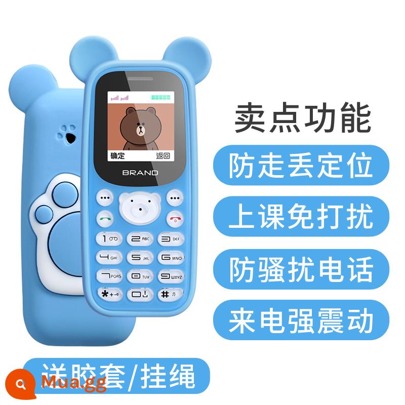 Bàn chân gấu to mini cute học sinh tiểu học cai nghiện Internet chuyên dụng cho nam nữ THCS định vị Full Netcom 4G - Di động 4G [Xanh lam]