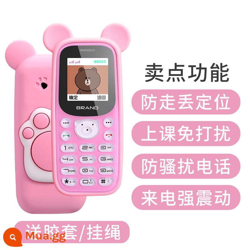 Bàn chân gấu to mini cute học sinh tiểu học cai nghiện Internet chuyên dụng cho nam nữ THCS định vị Full Netcom 4G - Di động 4G[hồng]