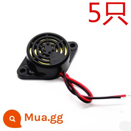 Còi báo động decibel cao 3105A (loại SFM-27) Bộ rung âm thanh hoạt động DC3-24V (5 cái) - Màu đen (5 cái)