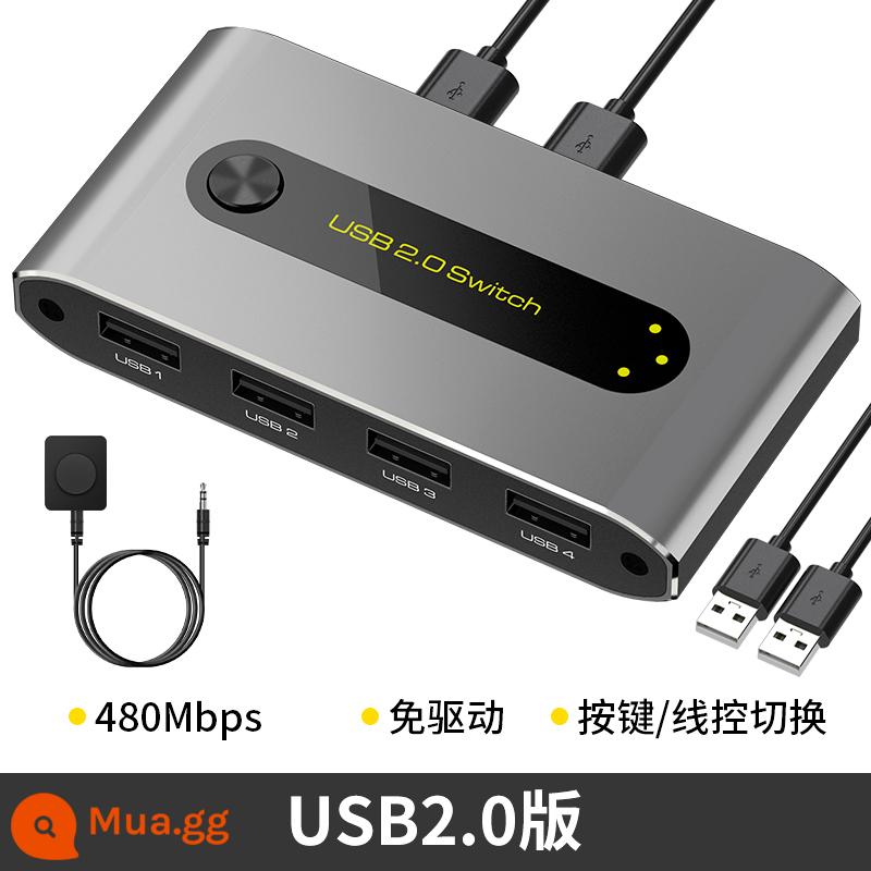 Bộ chia sẻ máy in Bộ chuyển đổi usb mở rộng trung tâm usb hai trong một ra hai cổng máy chủ đa máy tính Bàn phím chuột 2 trong 4 ra đĩa cứng plug-in miễn phí một lần kéo hai dây usb3.0 dùng chung - USB 2.0 [hai trong bốn ra]