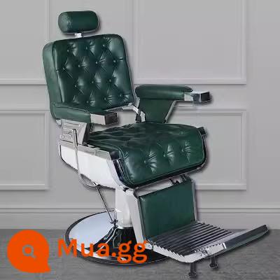 Ghế đầu dầu cổ điển dành cho nam giới tiệm cắt tóc salon tóc đặc biệt có thể nghiêng xuống để uốn và nhuộm da đầu và cạo râu cho thợ cắt tóc - Loại A xanh (đặt tự do - có thể nâng lên - bơm dầu đậm)