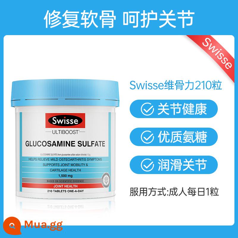 Swisse vitamin bone strength ammonia chondroitin viên canxi chăm sóc xương khớp người trung niên và người cao tuổi nhập khẩu từ Úc tăng cường collagen xương - Swisse 1500mg 210 viên