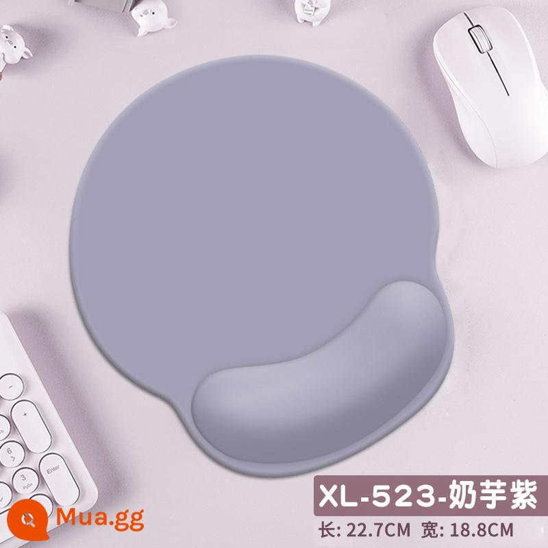 Máy Tính Cổ Tay Miếng Lót Chuột Văn Phòng Nhà Tay Silicone Còn Lại Màu Dày Nhớ Cotton Dễ Thương Miếng Lót Cổ Tay Cho Nam Và Nữ - XL-523-Sữa khoai môn tím